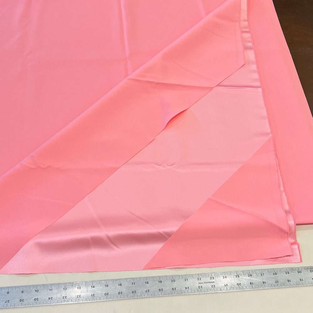 Bubble Gum Pink satin Fabric 1 1/3 yard.